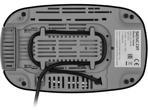 Sencor - Topinkovač s dvěma otvory 750W/230V černá