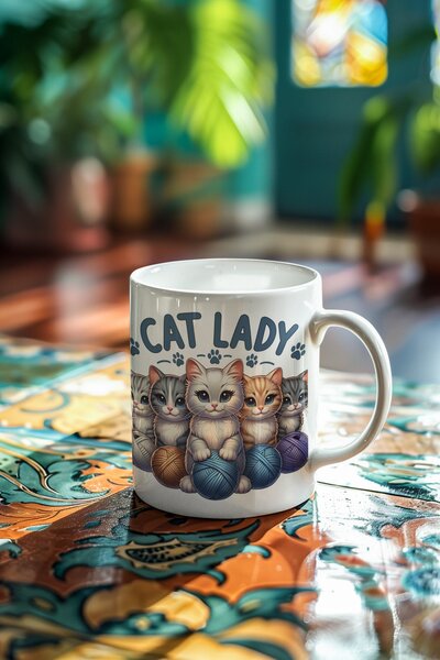 Cat Lady #1 | keramický hrnek 330ml