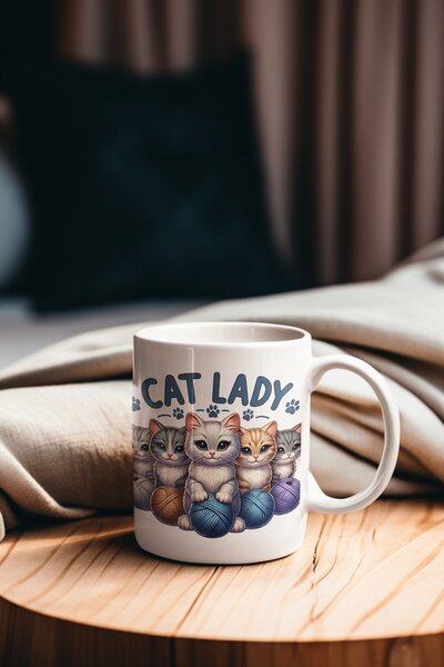 Cat Lady #1 | keramický hrnek 330ml