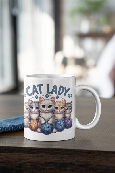 Cat Lady #1 | keramický hrnek 330ml