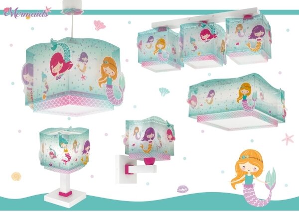Dalber 63449 - Dětské nástěnné svítidlo MERMAIDS 1xE27/60W/230V
