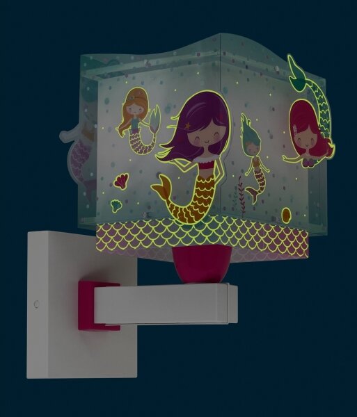 Dalber 63449 - Dětské nástěnné svítidlo MERMAIDS 1xE27/60W/230V