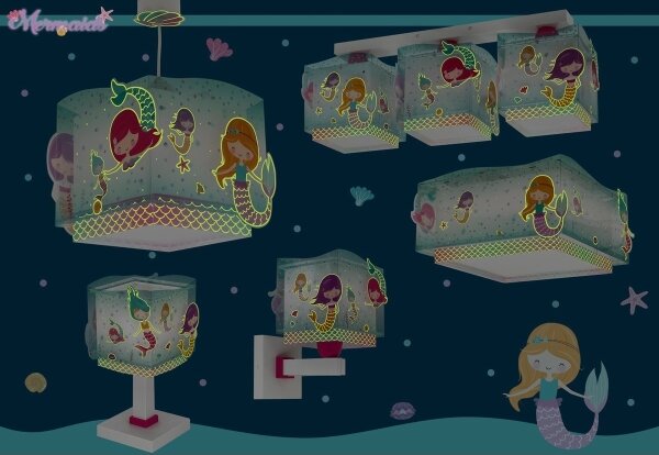 Dalber 63449 - Dětské nástěnné svítidlo MERMAIDS 1xE27/60W/230V