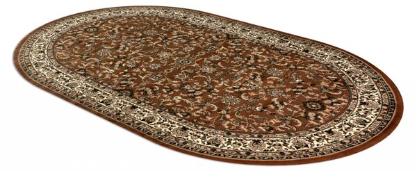 Makro Abra Oválný koberec ROYAL ADR 1745 hnědý Rozměr: 100x180 cm