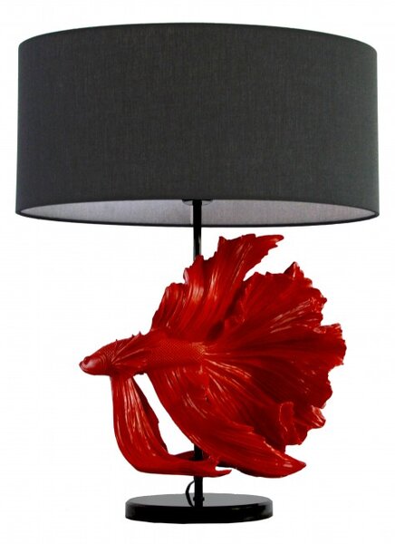 Stolová lampa Fisch Crowntail 60cm černá červená