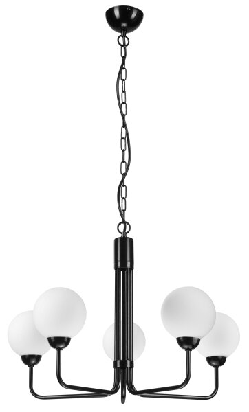 Lustr na řetězu TIFFY 5xG9/5W/230V černá