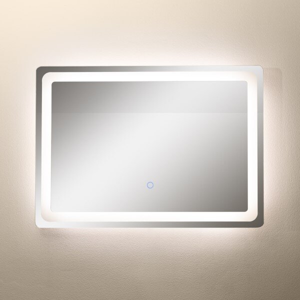 LED koupelnové hranaté zrcadlo s osvětlením 50x70 cm 736lm 3000+4000+6000K IP44, průhledné - Zuma Line LUSTRO D3003