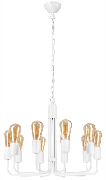 Lustr na řetězu 10xE27/60W/230V bílá