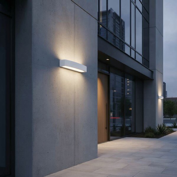 Exteriérové ​​nástěnné svítidlo Ideal lux 100364 ANDROMEDA AP2 BIANCO 2xE27 60W IP54