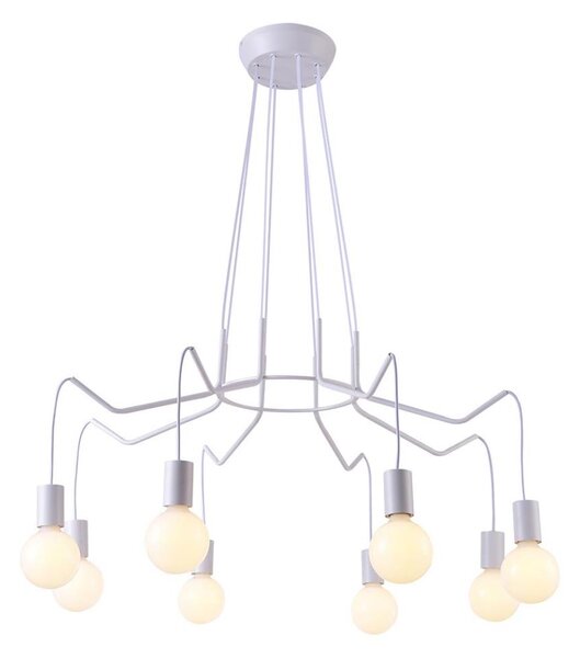Lustr na lanku BASSO 8xE27/40W/230V bílá
