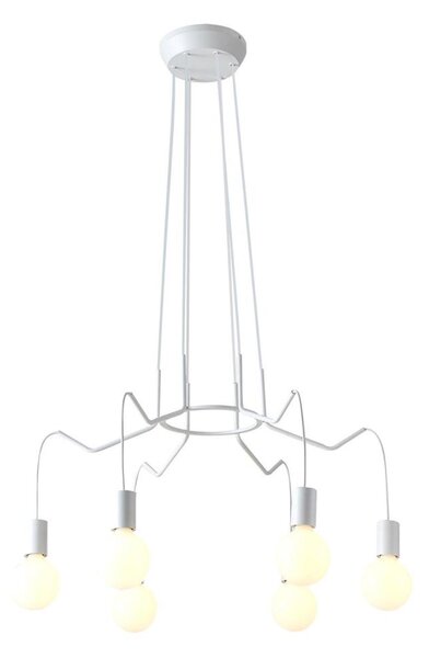 Lustr na lanku BASSO 6xE27/40W/230V bílá