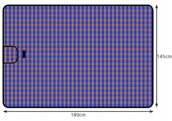 Malatec Pikniková deka 150 x 180 cm modrá