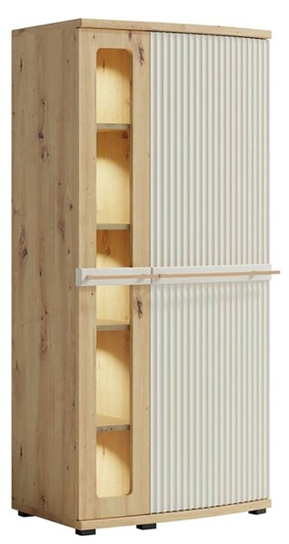 Obývací stěna CANDY k | + LED osvětlení | 299 cm + 175 cm | artisan/kašmír