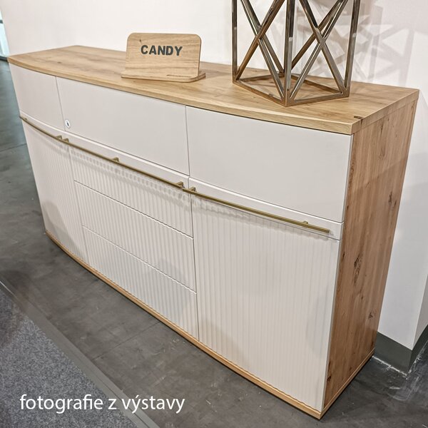 Obývací stěna CANDY k | + LED osvětlení | 299 cm + 175 cm | artisan/kašmír