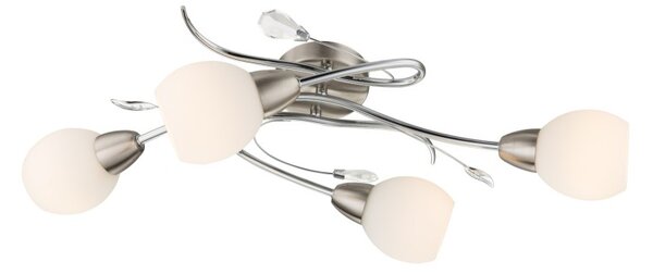 Globo 60209-4 přisazené stropní svítidlo Lilly 4x40W | E14 - chrom, matný nikl, opál
