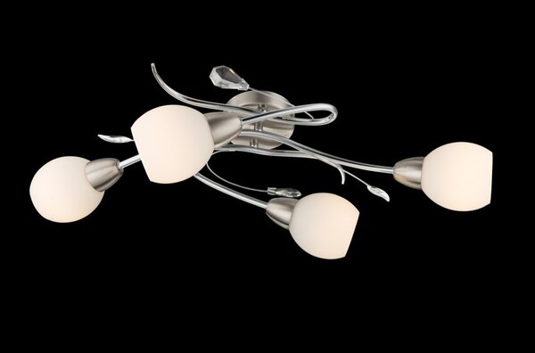 Globo 60209-4 přisazené stropní svítidlo Lilly 4x40W | E14 - chrom, matný nikl, opál