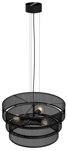 Lustr na lanku GLUM 3xE27/60W/230V černá