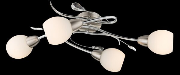 Globo 60209-4 přisazené stropní svítidlo Lilly 4x40W | E14 - chrom, matný nikl, opál