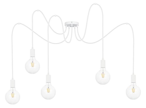 Lustr na lanku MIROS 5xE27/60W/230V pavouk bílá
