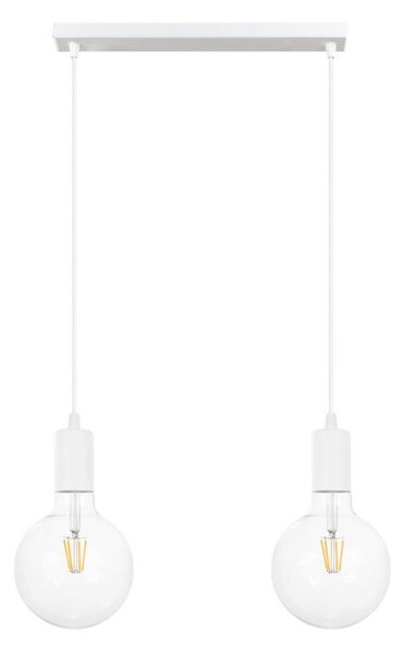 Lustr na lanku MIROS 2xE27/60W/230V bílá
