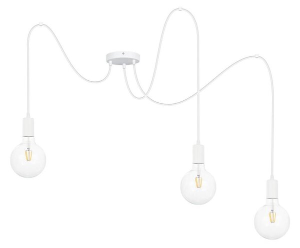 Lustr na lanku MIROS 3xE27/60W/230V pavouk bílá