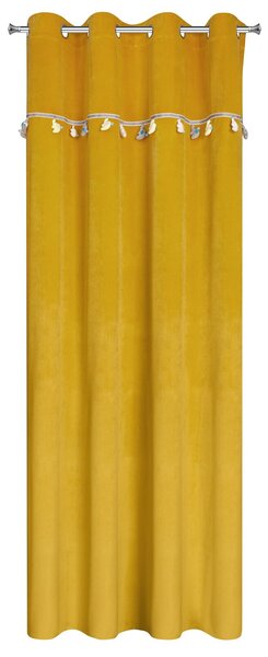 DĚTSKÝ ZATEMŇOVACÍ ZÁVĚS NA KROUŽCÍCH KIDS 1 140X250 CM HOŘČICOVÁ