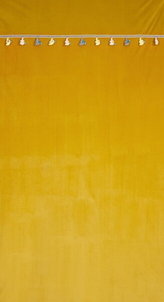 DĚTSKÝ ZATEMŇOVACÍ ZÁVĚS NA KROUŽCÍCH KIDS 1 140X250 CM HOŘČICOVÁ