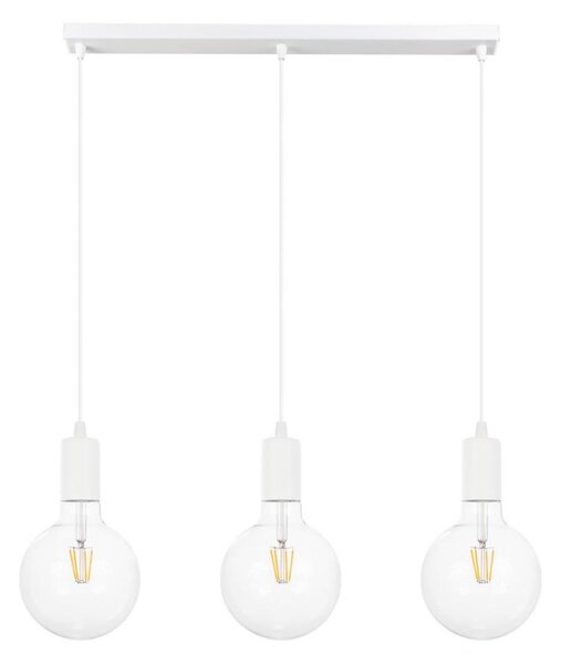 Lustr na lanku MIROS 3xE27/60W/230V bílá