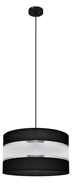 Lustr na lanku HELEN 1xE27/15W/230V pr. 35 cm černá/stříbrná