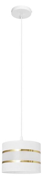 Lustr na lanku HELEN 1xE27/15W/230V pr. 20 cm bílá/zlatá