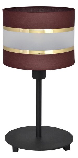 Stolní lampa HELEN 1xE27/15W/230V hnědá/černá/zlatá