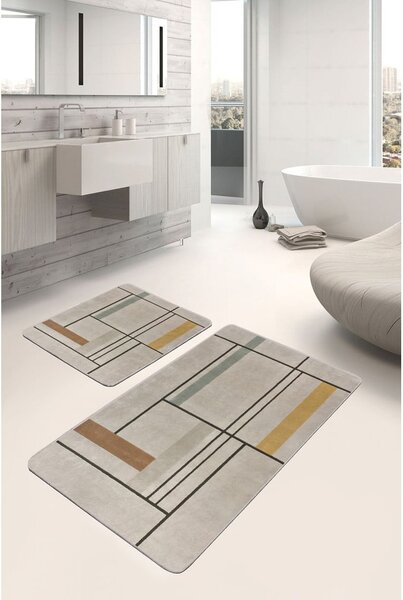 Světle hnědé koupelnové předložky v sadě 2 ks 60x100 cm – Mila Home