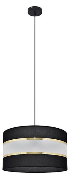 Lustr na lanku HELEN 1xE27/15W/230V pr. 35 cm černá/zlatá