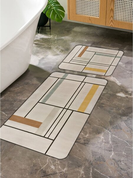 Světle hnědé koupelnové předložky v sadě 2 ks 60x100 cm – Mila Home
