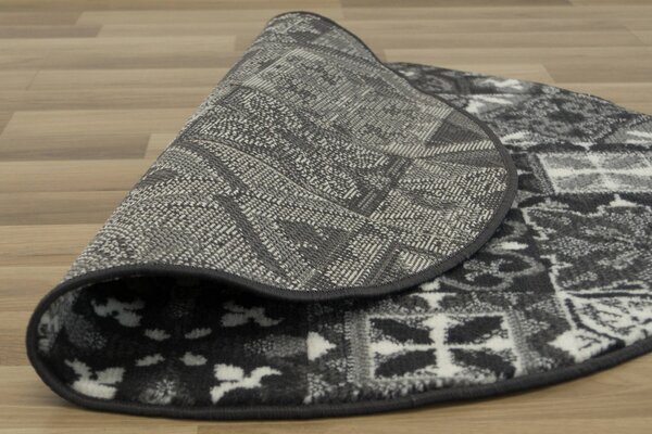 Balta Kulatý koberec Luna 503754/89922 šedý patchwork Rozměr: průměr 80 cm