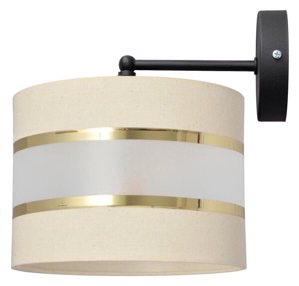 Nástěnná lampa HELEN 1xE27/15W/230V krémová/černá/zlatá