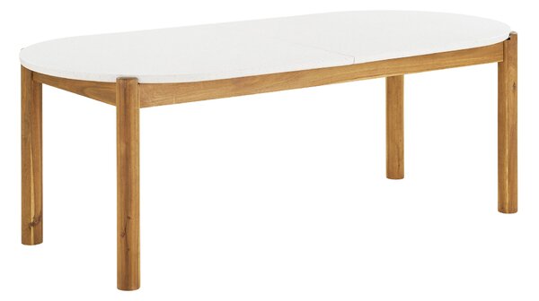 Zahradní stůl Taleria 9 (přírodní + bílá). Akce -20%