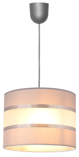 Lustr na lanku HELEN 1xE27/15W/230V pr. 20 cm šedá/stříbrná