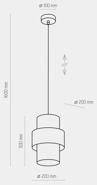 Lustr na lanku CALISTO 1xE27/15W/230V zlatá/černá