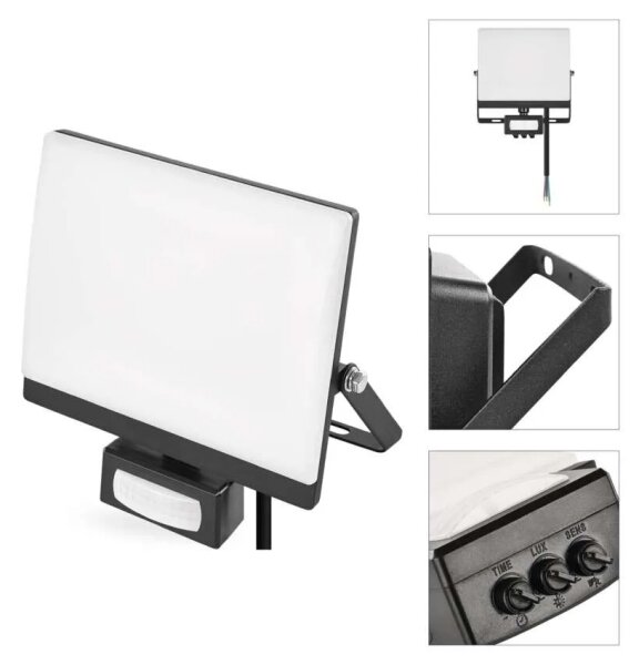 LED Reflektor se senzorem pohybu TAMBO EVO LED/30W/230V 4000K IP44 černá