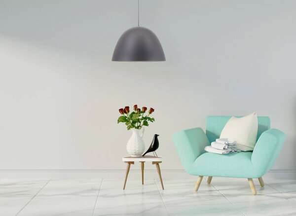 Klausen 111043 - Lustr na lanku REVOLVE 1xE27/11W/230V šedá