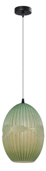Klausen 111031 - Lustr na lanku ELLIPTIC 1xE27/11W/230V zelená