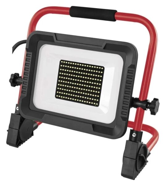 LED Reflektor se stojanem ELION LED/100W/230V 4000K IP65 červená/černá