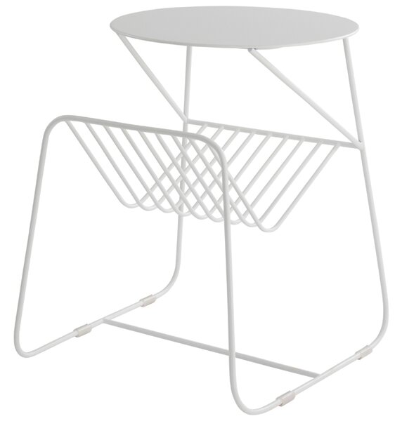 Jotex Bílý kovový odkládací stolek DALLY 56 x 59 cm