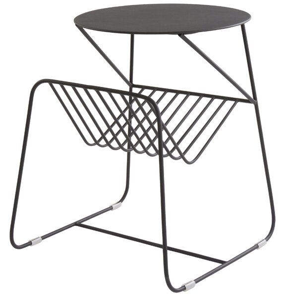 Jotex Černý kovový odkládací stolek DALLY 56 x 59 cm