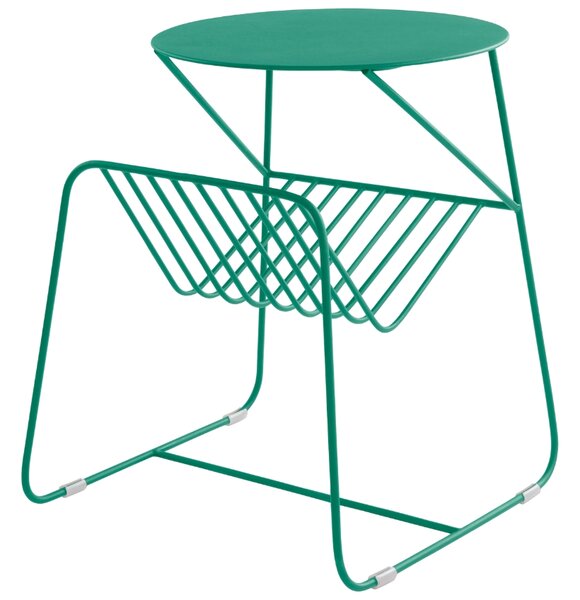 Jotex Zelený kovový odkládací stolek DALLY 56 x 59 cm