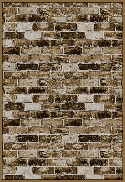 Makro Abra Moderní kusový koberec 70911/24326 TANGO Cihlová zeď hnědý Rozměr: 250x350 cm