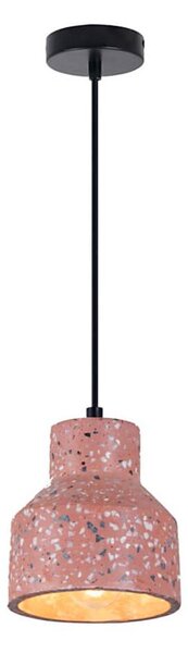 Klausen 111038 - Lustr na lanku RESIN 1xE27/11W/230V růžová/černá