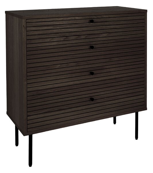 Komoda Ksitina 5 (tmavě hnědá). Akce -20%