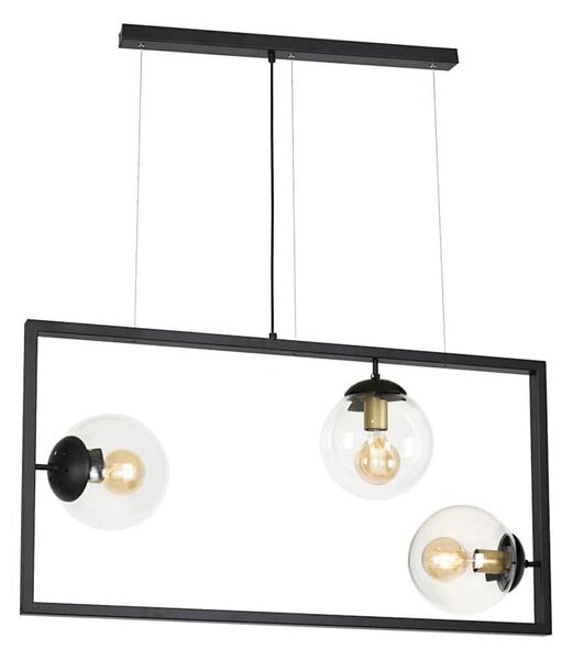 Klausen 103002 - Lustr na lanku REY 3xE27/7W/230V černá